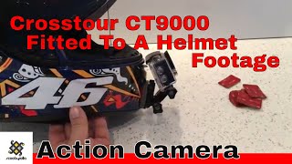 Crosstour CT9000 Action Camera Fitted To Helmet [upl. by Airual]