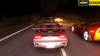 500hp  Mazda Rx7  Night Race  Gran turismo 7 PS5 gameplay  4K 60fps [upl. by Aratehs]