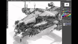 Ryan Dening Dropship Concept Art Tutorial  Part 1 Thumbnails [upl. by Pillsbury337]