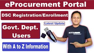 DSC Registration For Govt Tender Authority  e Procurement Portal  dscguru2023 govttender [upl. by Adela893]