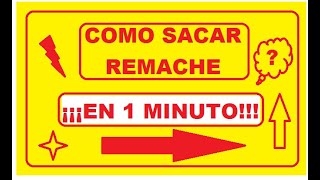 REMACHE POP COMO SACAR QUITAR EXTRAER FACIL Y RAPIDO [upl. by Nairod308]