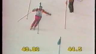 Alberto Tomba wins slalom Sälen 1990 [upl. by Ilatan]