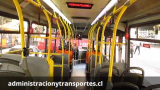 Transantiago  Exterior e interior de Neobus Mega BRT  Volvo Redbus [upl. by Einneb470]