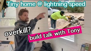 Tiny home “WOW” moments meet “Tony” builderfinisher construction terminology scraps to crafts [upl. by Budworth]