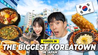 Foods in Japans BIGGEST Koreatown [upl. by Cordelie]