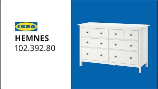 IKEA HEMNES Chest of 8 drawers assembly instructions [upl. by Sylvan355]