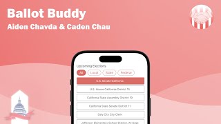 Ballot Buddy  Congressional App Challenge 2024 [upl. by Neggem]