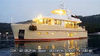 BERING 60 DZAM ON SALE Steel Luxury Explorer Trawler Yacht [upl. by Nohsauq958]