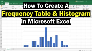 How To Create A Frequency Table amp Histogram In Excel [upl. by Nolham]