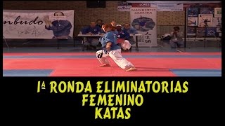 1ª RONDA ELIMINATORIA FEMENINA KATAS COPA SAKURA INTERNACIONAL 2015 NANBUDO [upl. by Nesyrb]