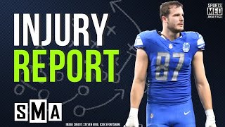 NFL Injury Report  Sam LaPorta Keenan Allen Kyren Williams  more [upl. by Lled964]