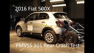 20162020 Fiat 500X FMVSS 301 Rear Crash Test 50 Mph [upl. by Blair]