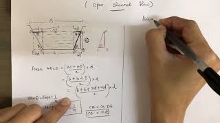 To determine area and wetted perimeter of trapezoidal channel section [upl. by Wernher755]