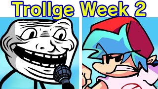 Friday Night Funkin VS Trollge WEEK 2  Cutscenes  Funkin Physics Demo FNF ModTrollTrollface [upl. by Yelac]