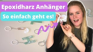 RESIN ART TUTORIAL  Anhänger aus Epoxidharz  für Anfänger  DIY [upl. by Ojyram]