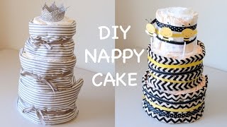 How to Make Diaper Cake  DIY Easy Nappy Cake Tutorial  Ali Coultas [upl. by Mannuela148]