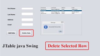 JTable in Java Swing  Delete Selected Row From JTable  Sohail Voice [upl. by Cynde311]