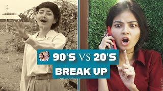 90S VS 20S BREAK UP  Niha Sisters Clips  Telugu  Comedy  Clip 25 [upl. by Ynaffit]