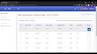 Student Attendance Management System Project in PHP MySQL with Source Code [upl. by Idonah98]