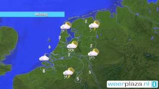 Weerbericht zaterdag Wind wolken en buien [upl. by Ennaylloh]