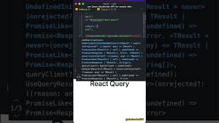 React Query reactjs javascript coding [upl. by Torbart]