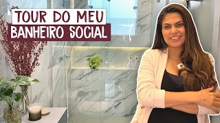 Tour Completo Meu Banheiro Social  Larissa Reis Arquitetura [upl. by Baoj]