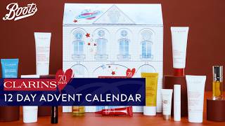 Clarins 12 Day Advent Calendar Unboxing  Christmas  Boots UK [upl. by Ahgiela]