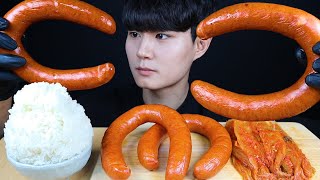 킬바사소세지 흰밥 김치 리얼사운드 먹방ASMR Kielbasa sausage rice Kimchi mukbang ソーセージ ご飯 キムチ ไส้กรอก eating sounds [upl. by Chem]