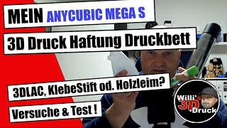 3D Druck Druckbetthaftung 3dlac Sprühkleber Klebe Stift od doch Holzleim der Test [upl. by Erdeid]