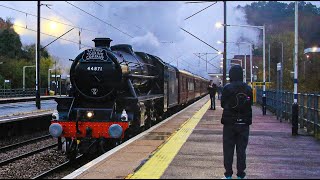 TWO Black 5s in 20 minutes  York Christmas Market Railtours  Hadley Wood [upl. by Pattie26]