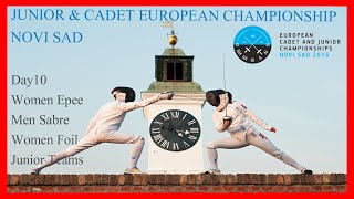 JUNIOR EUROPEAN CHAMPIONSHIP  Team Women Epee Foil Men Sabre  Piste Red [upl. by Burrows]