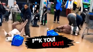 Karen Gets Beaten ‘BLOODY’ After ATTACKING Black Woman on Black Friday [upl. by Ycnalc]