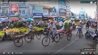 Vietnam  Tra Vinh Market on the Lunar New Year 2017 [upl. by Calvo]