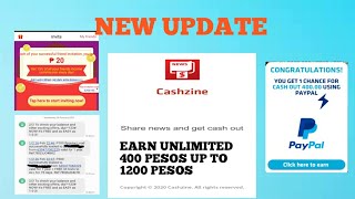 CashZineEarn Unlimited 400 Pesos Up To 1200 PesosWith Proof Of PaymentNew Updated App 2020 [upl. by Otxilac]