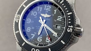 Breitling Superocean II 44 A17392D7BD68 Breitling Watch Review [upl. by Reel572]