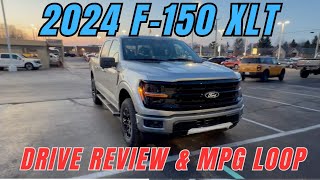 2024 Ford F150 XLT 27l First drive impression and MPG loop lots of upgrades vs 2023 [upl. by Einnalem]