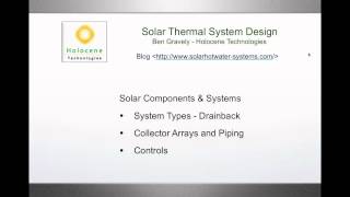 Solar Water Heating 101  Intro [upl. by Acirdna]