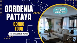 🌞Gardenia Pattaya  Tour 4 Condo Units [upl. by Hayn]