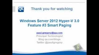 Windows Server 2012 HyperV Dynamic Memory and Smart Paging [upl. by Llehcal473]