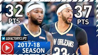 DeMarcus Cousins amp Anthony Davis CRAZY Highlights vs Pacers 20171107  69 Pts 27 Reb Total [upl. by Giule]