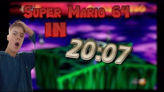 NEW PB Super Mario 64 16 Star in 20m07s [upl. by Yniar825]