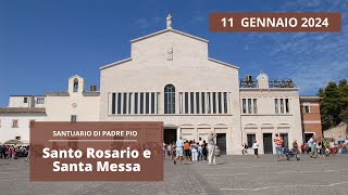 Santo Rosario e Santa Messa  11 gennaio 2024 fr Rinaldo Totaro [upl. by Lachish267]