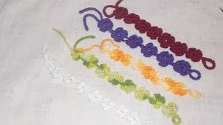 Uncinetto braccialetto fiore quattro petali  Crochet bracelet Flower [upl. by Nalyd]