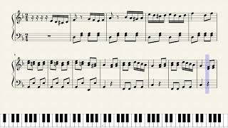 Turkish March Easy – Music sheet for solo piano [upl. by Yesak258]