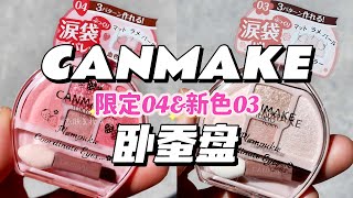 【CANMAKE 淚袋盤】0304 開箱試色詳細使用教程｜秒變溫柔櫻花妹canmake eyemakeup 臥蠶 眼妝 眼妝教程 眼影試色 眼影盤 眼影教程 [upl. by Sileas400]