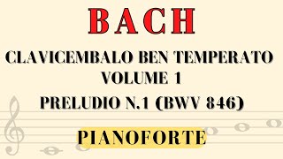 J S Bach  Preludio n1 Clavicembalo Ben Temperato  1° Vol BWV 846 [upl. by Brote]