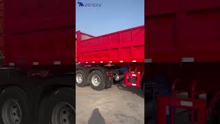 45 cubic meters Ushaped rear dump truck 4axle air suspensiontruckingcareer mechanic trailer [upl. by Belldame]