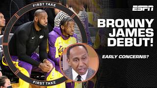 Stephen A thinks LeBron amp Bronny’s special moment WON’T come without scrutiny 🍿  First Take [upl. by Hachman]