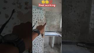 Damage wallpaper tiles lagane ka tarika💯💯tipsputty wallpurana wall [upl. by Seem]