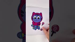 Gabbys Dollhouse DIY Make Your Own Face Stickers ASMR cooltoys [upl. by Kemeny]